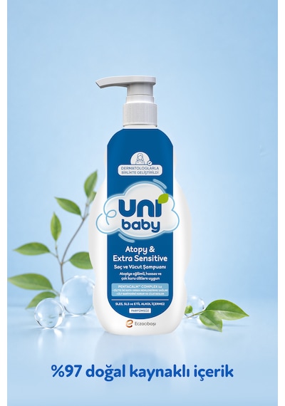 Uni Baby Atopy & Extra Sensitive Atopik Ciltlere Özel Saç ve Vücut Şampuanı 500 Ml
