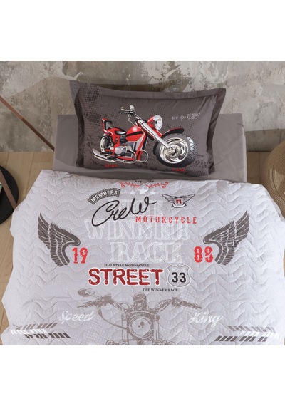 Clasy Tek Kişilik 4 Mevsim Kapitone Nevresim Seti Street King