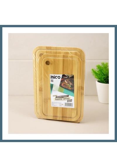 Bezos Bambu Kesme Tahtası 2'li Set - 18x28 & 22x32 Cm Agc