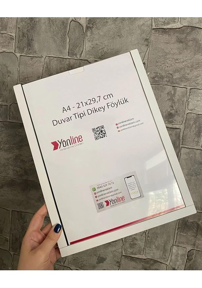 A4 Beyaz Belge Çerçevesi Kolay Değiştirilebilir Kendinden Yapışkanlı Duvar Ve Kapı Tipi Föylük