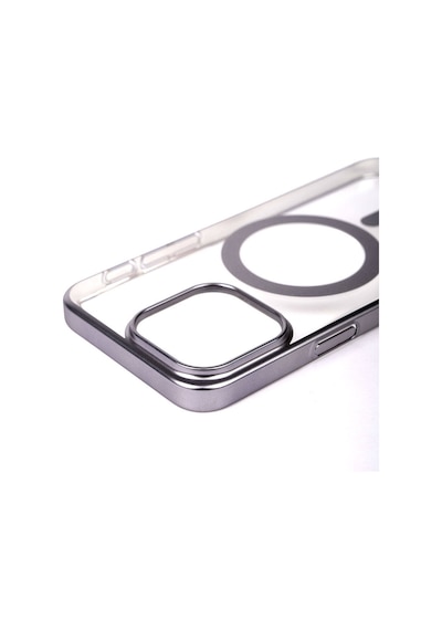 Apple Uyumlu iPhone 15 Pro Max Kılıf Wireless Şarj Özellikli Sert Pc Mat Riksos Magsafe Kapak Kılıf Standart