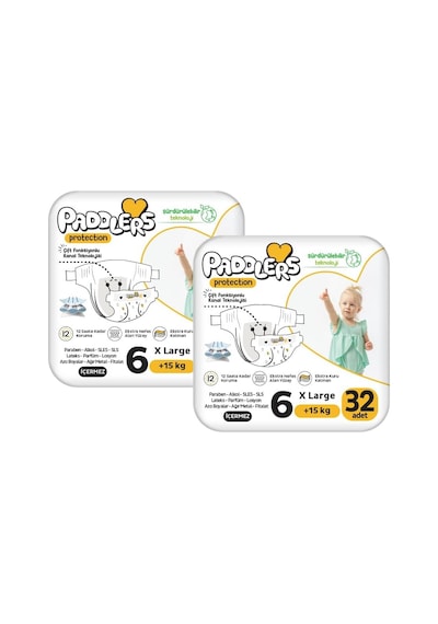 Protection Bebek Bezi 6 Numara X-large 15+ Kg 64 Adet 2 Li Jumbo Set, Maksimum Koruma