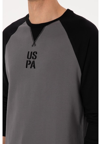 U.S. Polo Assn. Erkek Bisiklet Yaka Regular Fit Siyah İnce Sweatshirt 50315420-VR046