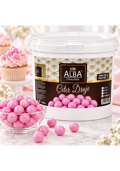Alba Frambuaz Çıtır Draje 2,5 Kg Pasta Ve Tatlı Süsleme Drajesi