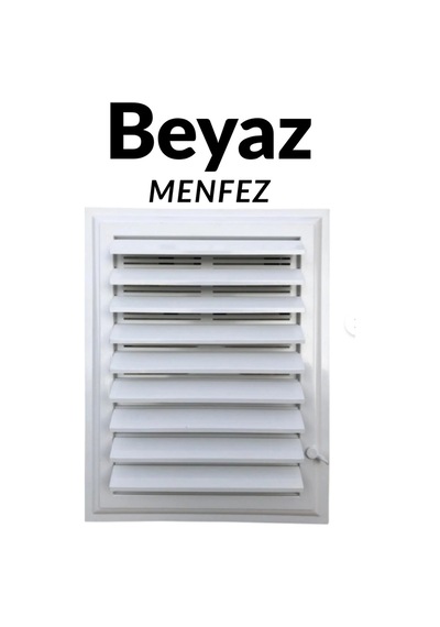 Beyaz 65 X 65 Cm Havalandırma Menfezi Banyo Menfezi Wc Baca Kapağı Tuvalet Menfezi Plastik Panjur
