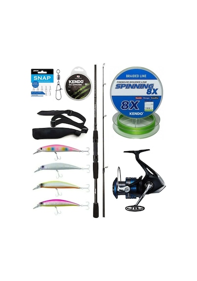 Yek Outdoor Spin Olta Seti Okuma Wave Power 8'0 2.44 Cm 15-40 Gr 2 Parça Spin Kamışı&shimano Makina Nexave 4000 Fı