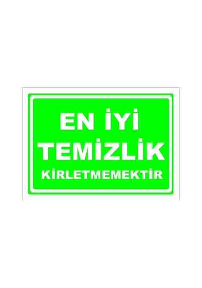 En Iyi Temizlik Kirletmemektir - Isg Levhası Levha 35x50 Cm Galvaniz Saç 0,4 Mm