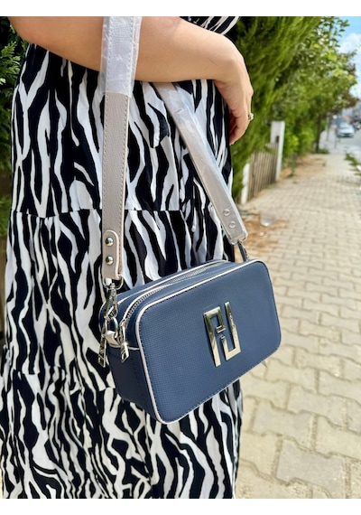 Just Polo Kadın Lacivert Taş Omuz Çantası 6016mh Lacivert - Taş