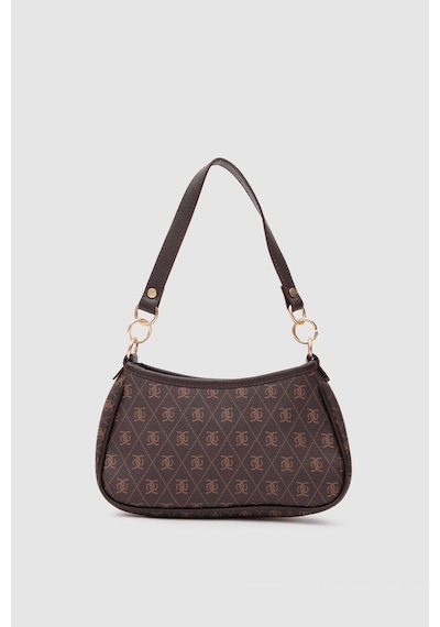 Shule Bags Farme Monogram Baget Ve Çapraz Çanta Kahverengi Kahve