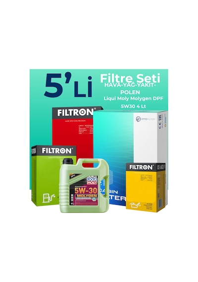Citroen C-elysee 1.6 Dizel Filtre Bakım Seti Liqui Moly Motor Yağlı 2017-2019 5 Li 8200BKMFLSHNGFL22810