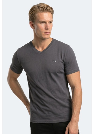 Slazenger Rıvaldo T Erkek Koyu Gri Tişört