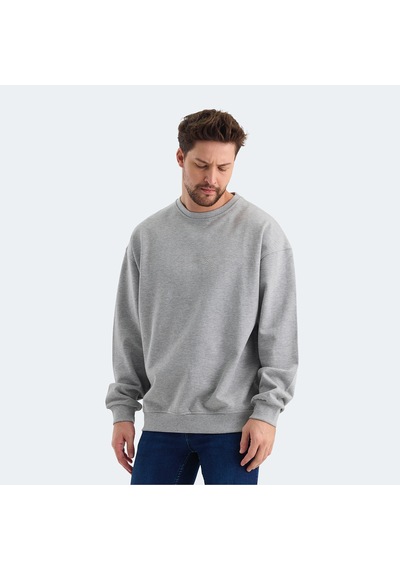 Slazenger VADIK Oversize Erkek  Gri Sweatshirt