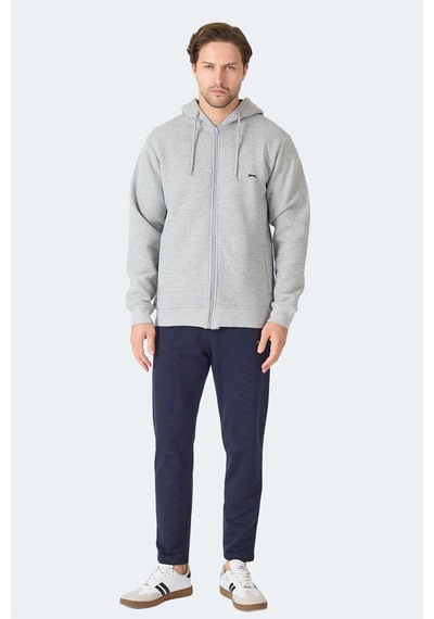 Slazenger Majestıc I Erkek Gri / Beyaz Sweatshirt Gri / Beyaz