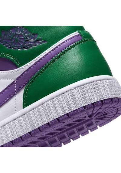 Nike Air Jordan 1 Mid Hulk Basketbol Ayakkabısı Mor - Yeşil