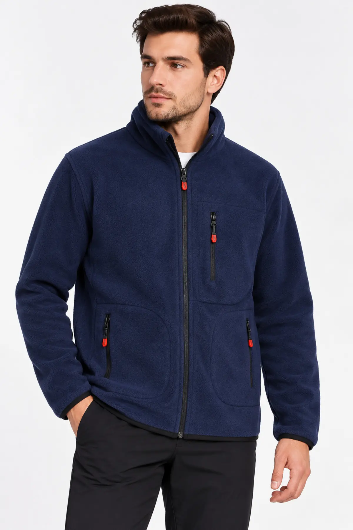 Neco Giyim Erkek Polar Ceket Fermuarlı Dik Yaka Çok Cepli Kışlık Outdoor Günlük Spor Üst Giyim Lacivert Neco Giyim Erkek Polar Ceket Fermuarlı Dik Yaka Çok Cepli Kışlık Outdoor Günlük Spor Üst Giyim Lacivert