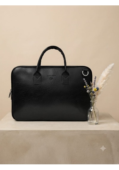 Sanmorris 1446 - Unisex 1darbe Korumalı Laptop Ve Evrak Çantası Siyah