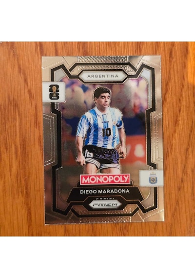 Prizm Monopoly Diego Maradona No. 3 Lisanlı Oyun Kartları - Silver