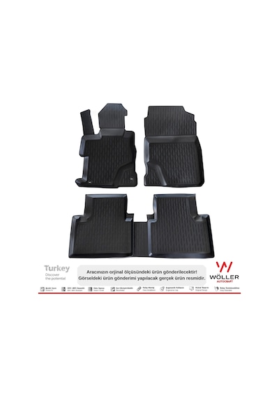 Honda Civic Fd6 Paspas 2006 - 2012 Arası 3D Havuzlu Wöller Paspas