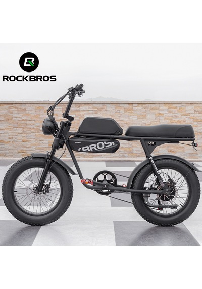 Rockbros 4.5l Super73 Uyumlu Elektrikli Bisiklet Kadro Çantası Geniş Hacimli Çift Taraflı Reflektörlü Sert Kabuk Siyah