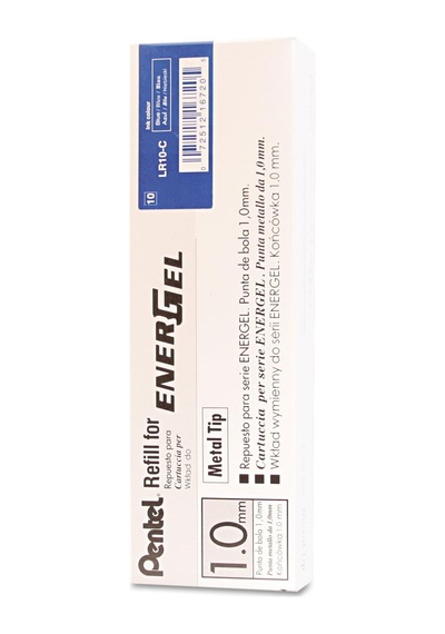 Lr10-c Energel Likit Jel Roller Yedeği , 1 Mm, Mavi Tek Renk
