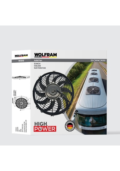 Axial Fan 12 İnch S Kanat Wolfram 91212