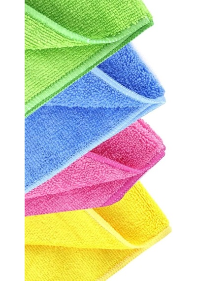 Tr Mikrofiber Temizlik Bezi 4'lü Set, 30x30 Cm, Mavi, Yeşil, Sarı, Pembe Muk-22-mfb-01 Genel
