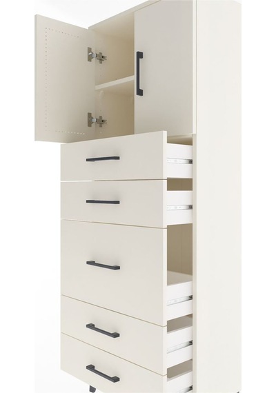 Arges Dolap 2 Raflı 5 Çekmeceli 2 Kapaklı 60x30x163 Aytaşı-ay... Aytaşı
