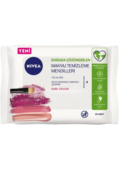 Nıvea 3'ü1 Arada Canlandırıcı Makyaj Temizleme Mendilleri, Normal Ve Karma Ciltler, 25 Adet