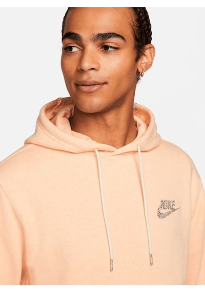 Nike Sportswear Hoodie Fleece Şardonlu Kapüşonlu Sweatshirt Somon