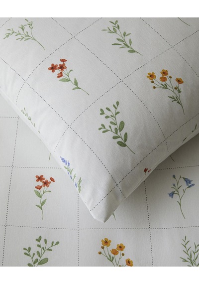 English Home Damada Bloom Kolay Ütülenir Çarşaflı Çift Kişilik Nevresim Takımı 200x220 Cm Sarı-yeşil Sarı-yeşil