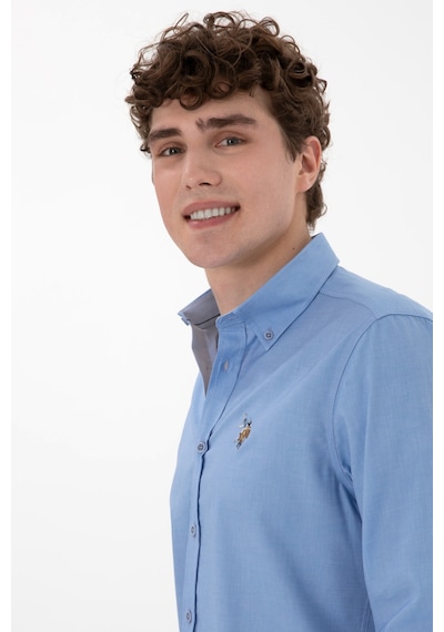 U.s. Polo Assn. Erkek Mavi Gömlek Desenli 50300234-vr036 Mavi