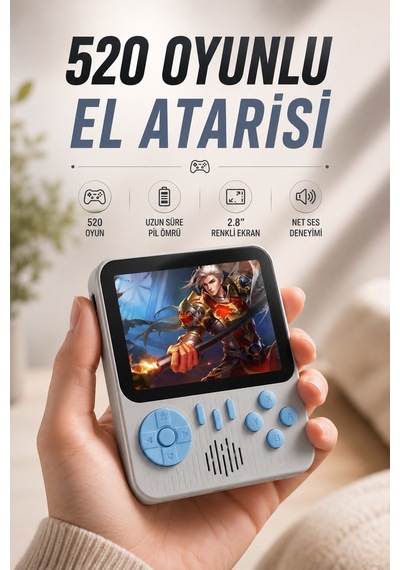 Oyun Konsolu Retro Oyun Konsolu Tv'ye Bağlanabilir Taşınabilir - Lisinya