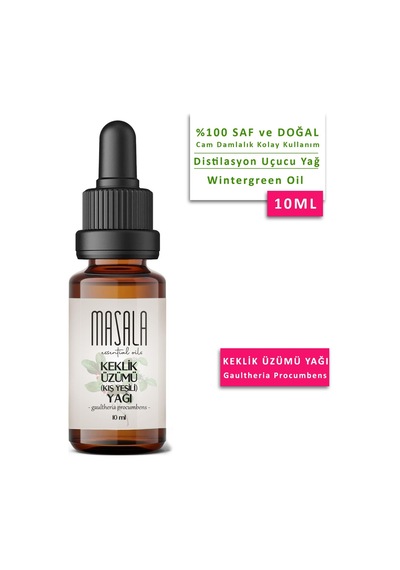 Masala Keklik Üzümü Yağı 10 ML - Kış Yeşili (Wintergreen Essential Oil)