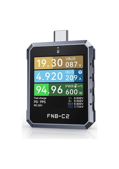 Fnırsı Fnb-c2 Usb Pd 3.1 Type-c Hızlı Şarj Test Cihazı 240w, E-marker Okuma