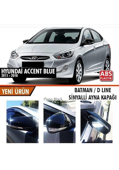 Hyundai Accent Blue Sinyalli 2011-2018 Batman Yarasa Ayna Kapağı
