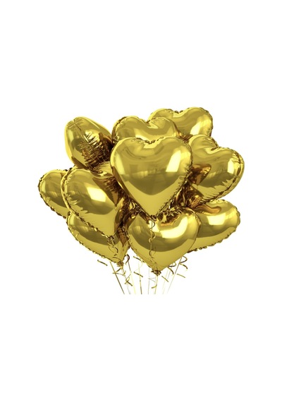 Brokoli Home 3 Adet Folyo Balon Altın Sarısı Gold Uçan Balon 45 Cm 18 İnç Gold