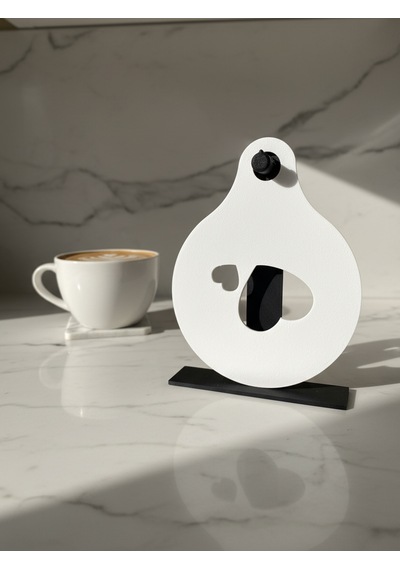 Kahve Şablonu Coffee Stencil Kahve Süsleme Aparatı Kalıbı Barista Desen Seti Beyaz