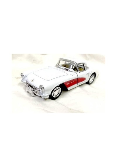 Kinsmart 1957 Chevrolet Corvette 1/34 Beyaz Model Araba