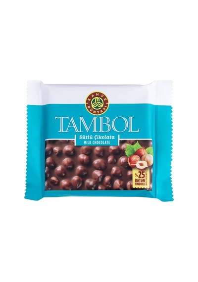 Kahve Dünyası Tambol Bütün Fındıklı Sütlü Çikolata 77 Gr 10'li Paket
