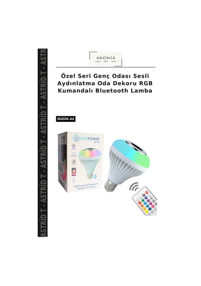 Özel Seri Genç Odası Sesli Aydınlatma Oda Dekoru Rgb Kumandalı Bluetooth Lamba Çok Renkli