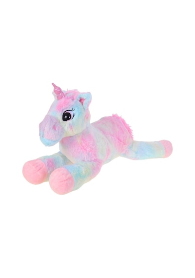Peluş 60 Cm Yatan Boynuzlu At Çok Renkli