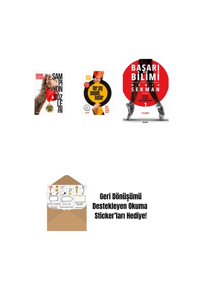 Şampiyon Sözleri + Her Şey Seninle Başlar + Başarı Bilimi + Okuma Sticker'ları