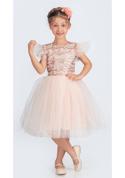 Mnk Baby & Kids Tüllü Kız Çocuk Kpl Elbise Mnk0526 SOMON