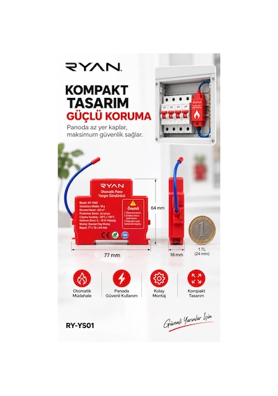 10 Adet Elektrik Panosu Otomatik Yangın Söndürücü
