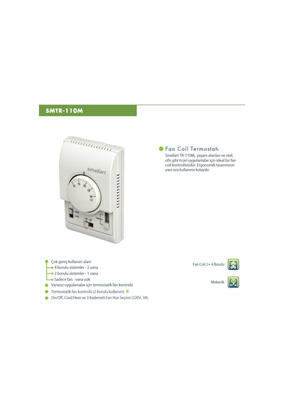 Smallart TR-110M Mekanik Fancoil Oda Termostatı