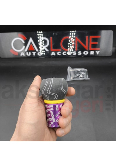 Carlone Momo Vites Topuzu Mor Renk Süet Nubuk Alcantra Premium Lüx Vites Topuzu Karma