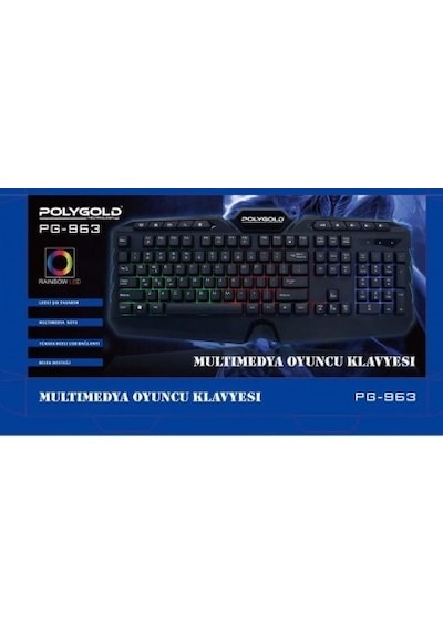 Polygold PG-963 Multimedya Işıklı Oyuncu Gaming Klavye