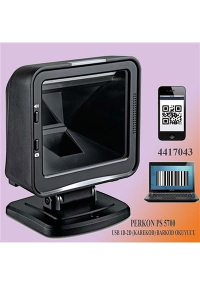 Perkon Ps5700 Usb 1D-2D (Karekod) Masa Tipi Barkod Okuyucu