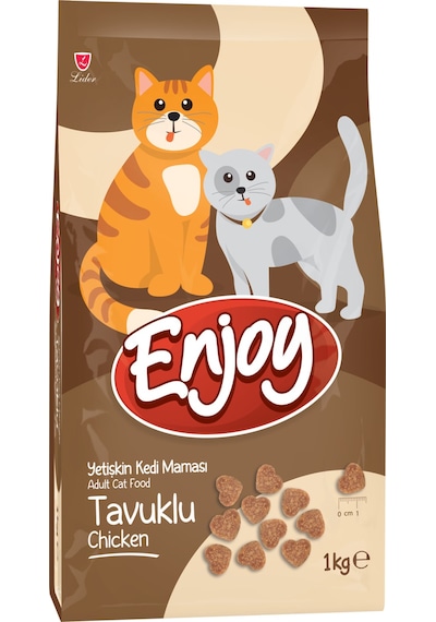 Enjoy Yetişkin Kediler için Tavuklu Tam ve Dengeli Kedi Maması 3 x 1 KG