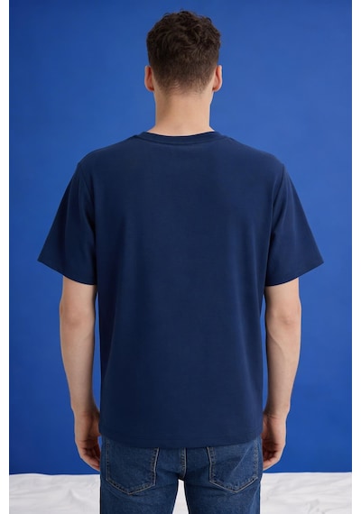 Freemen Erkek Oversize Tişört Nefes Alan Yumuşak Dokulu Terletmeyen Rahat Kalıp Basic-399 Lacivert